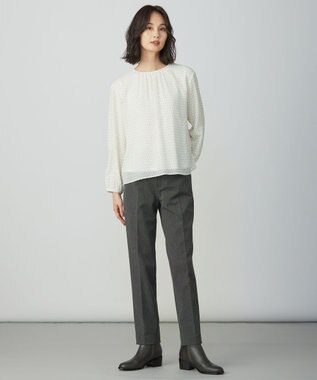 J.PRESS LADIES カットジャカードプリント カットソー オフベース系