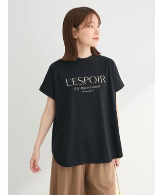 Green Parks 汗染み防止フレンチスリーブロゴＴシャツ Black