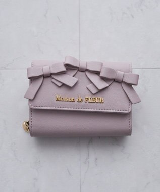 Maison de FLEUR ガーリーリボンウォレット Lavender
