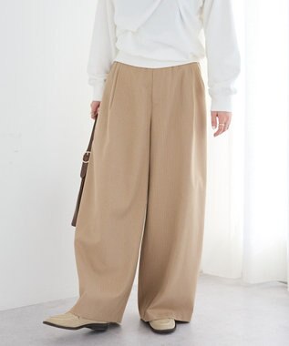 CRAFT STANDARD BOUTIQUE ストライプタックカーブパンツ Stripe Beige