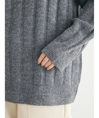 Green Parks ・Ｐｅｔｉｔ　Ｆｌｅｕｒ　ハーフＺＩＰニット Charcoal Gray