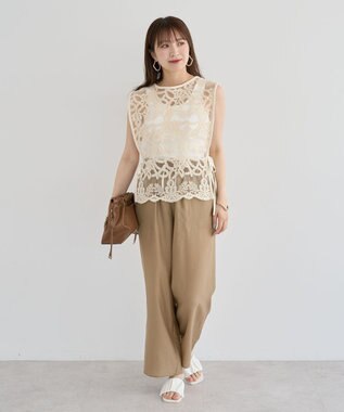 Green Parks ・ＥＬＥＮＣＡＲＥ　ＤＵＥ　２ｗａｙレースベスト Off White