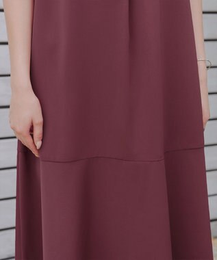 Tiaclasse 【洗える・XSサイズ】裾切替マーメイドフレアワンピース ディープピンク