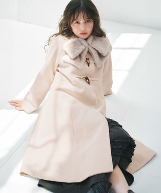 Feroux ダッフルデザインAライン コート アイボリー系