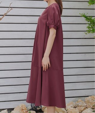 Tiaclasse 【洗える・XSサイズ】裾切替マーメイドフレアワンピース ディープピンク