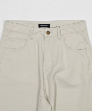 WEGO ウォッシュドワイドパンツ ホワイトアイボリー