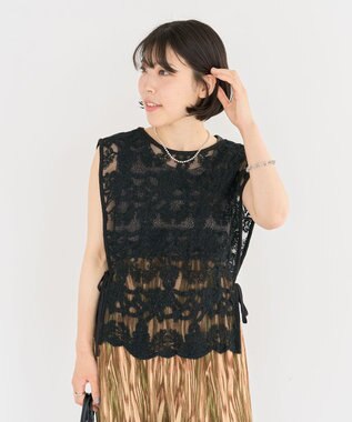 Green Parks ・ＥＬＥＮＣＡＲＥ　ＤＵＥ　２ｗａｙレースベスト Off White