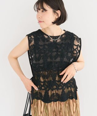 Green Parks ・ＥＬＥＮＣＡＲＥ　ＤＵＥ　２ｗａｙレースベスト Off White