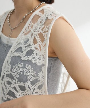 Green Parks ・ＥＬＥＮＣＡＲＥ　ＤＵＥ　２ｗａｙレースベスト Off White