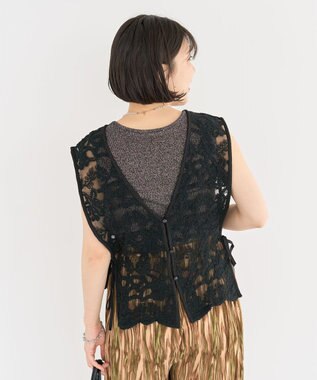 Green Parks ・ＥＬＥＮＣＡＲＥ　ＤＵＥ　２ｗａｙレースベスト Off White