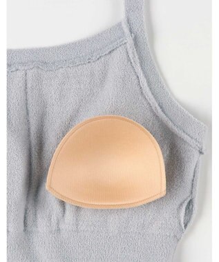 une nana cool とろみ素材がここちよいカップ付きキャミソール　moi room（モアルーム） グレー