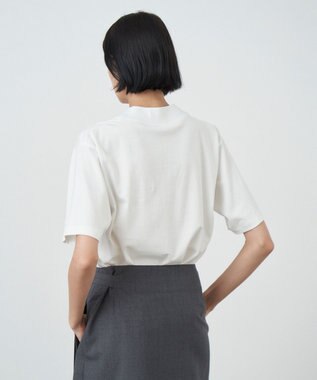 ATON DRY COTTON JERSEY | モックネックTシャツ WHITE