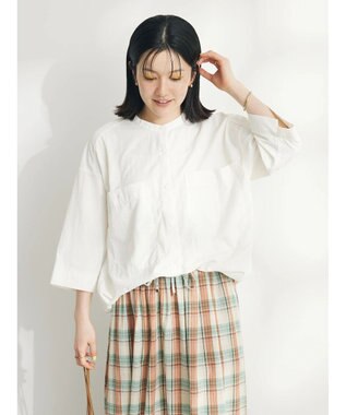 CRAFT STANDARD BOUTIQUE ＢＩＧポケットナイロンブラウス Off White