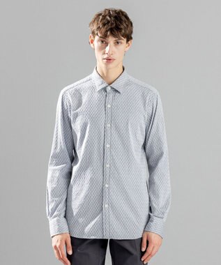 JOSEPH HOMME アロージャガードストレッチ　レギュラーカラーシャツ ライトグレー系
