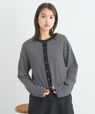 earth music&ecology ＳＥＴ２点リブアンサンブル Border Black