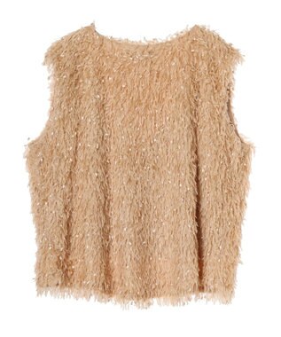 Green Parks ・ＳＵＧＡＲ　ＳＰＯＯＮ　フェザーヤーンベスト Beige