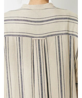 CRAFT STANDARD BOUTIQUE リネンレーヨンストライプワンピース Stripe Beige