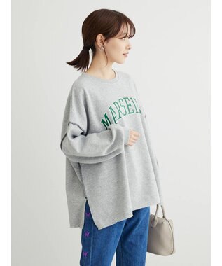 Green Parks ・ＲＡＹ　ＣＡＳＳＩＮ　ロゴｐｔカラーステッチスウェット Gray Mixture