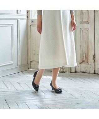 Riz raffinee <Riz raffinee>バックルモチーフコンビパンプス ダークブラウン