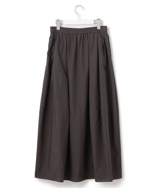 23区 S 【洗える】ナイロンコットンポプリン スカート ダークブラウン系