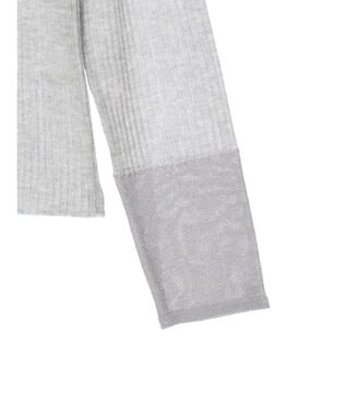 Green Parks AnriettMusee ラメ切替スリーブリブシアーニット Light Gray