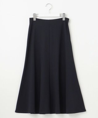 自由区 L 【セットアップ対応・洗える】ブークレダンボールフレア スカート ネイビー