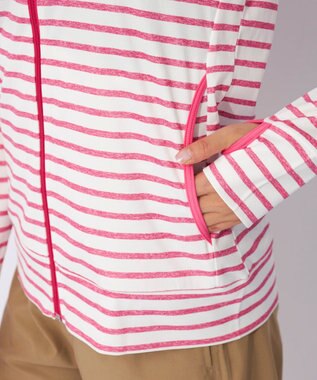 OP／FILA 【FILA】ボーダーUVウェア付水着４点 ピンク