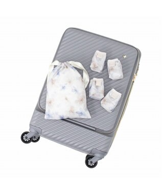 ACE BAGS & LUGGAGE Jewelna Rose HaNT ×Jewelna Rose コラボ スーツケース 機内持ち込み フロントオープン 34L 06820 ジュエルナローズ ラベンダーグレー