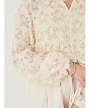 earth music&ecology ジャガード切替ワンピース Ivory