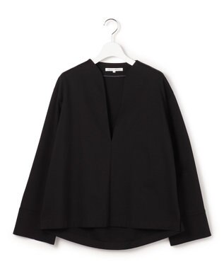 23区 S 【先行予約】コンパクトツイル Vネック カットソー ブラック系