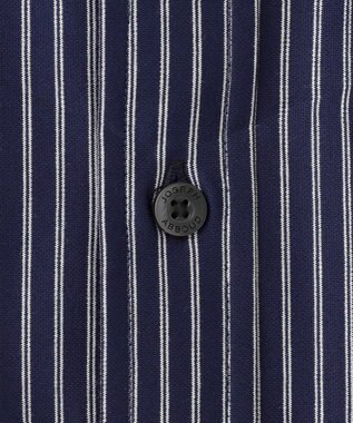 JOSEPH ABBOUD 【綿100％・自然なストレッチ】マイクロストライプジャージー シャツ ネイビー系1