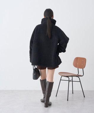 earth music&ecology ボアZIPブルゾン Black