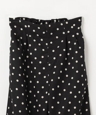 ANY KIDS 麻ライク ドット柄 ガウチョ ブラックドット