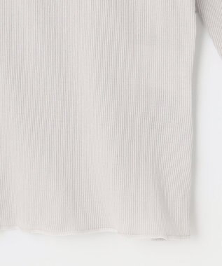 UNFILO 【洗える】シアーリブタートル ライトグレー