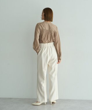 YECCA VECCA ギャザーブラウス Beige