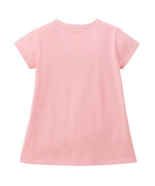 MIKI HOUSE HOT BISCUITS 【80-120cm】カラフルビーンズ フェイスプリント 半袖ワンピース ピンク