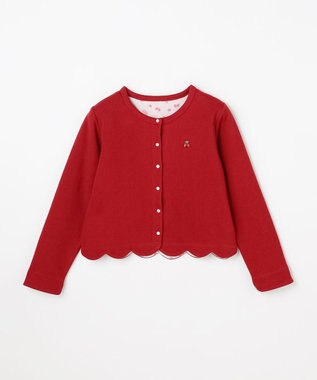 ANY KIDS 【Strawberry Collection】スナップボタン カーディガン レッド