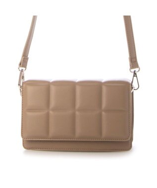 UNBILLION カシュカシュ cachecache / ブロック型押し2wayチェーンショルダー オーク