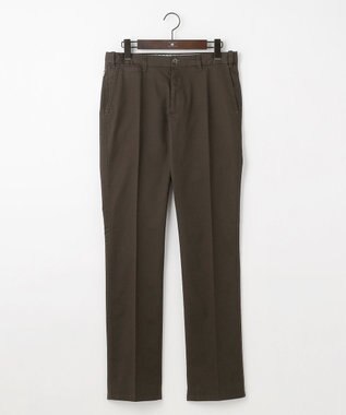 JOSEPH ABBOUD 【ウエストも伸びる！オーガニックコットン使用・25AW】トリコチンストレッチ パンツ ダークブラウン系