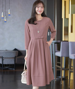 Tiaclasse 【セレモニー・新色追加】リボンベルトフレアワンピース