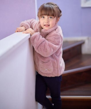 ANY KIDS ネコポケットボアブルゾン ピンク