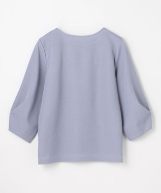 ANY コンフォータブル袖タックブラウス ライトブルー