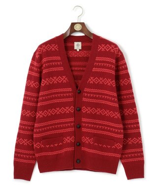 J.PRESS MEN 【Cash Lamb’s Wool】フェアアイルカーディガンニット レッド系7