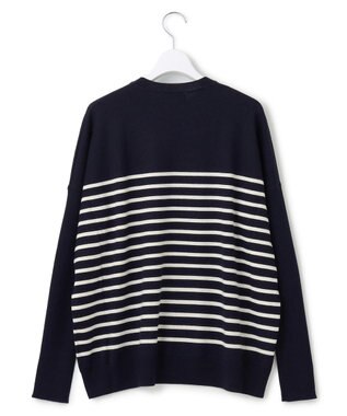 23区 【SACRA】エクストラファインメリノ ボーダーニット [23区別注]ネイビー系