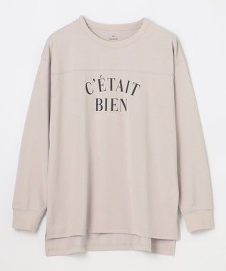 ANY L フットボールロングスリーブＴシャツ ライトグレー