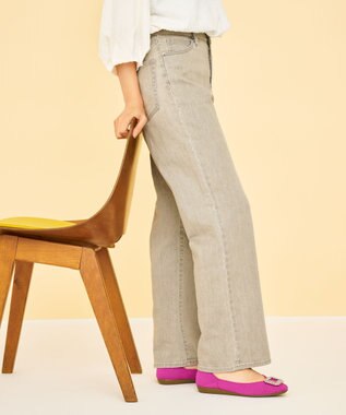 steppi 【洗える/撥水】ビジュー付 スクエア パンプス マゼンタ