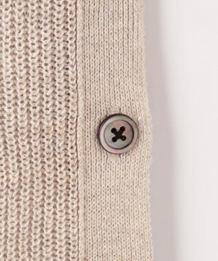 J.PRESS LADIES 【洗える】LINEN COTTON ニット ベスト ベージュ系