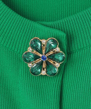 組曲 S 【組曲×setsuko sagittaire】ビジューボタンカーディガン グリーン系