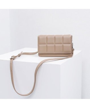 UNBILLION カシュカシュ cachecache / ブロック型押し2wayチェーンショルダー オーク