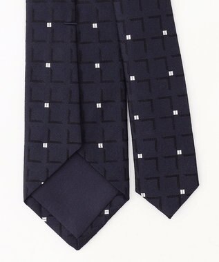 JOSEPH HOMME スクウェアドッツ　ネクタイ ネイビー系3